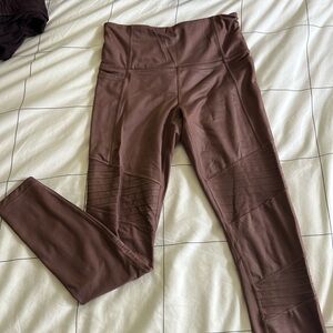 Athleta moto leggings rusty purple red color